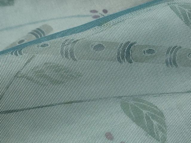 平和屋着物▽訪問着　無双　紗袷　紗×紗　手描き　草花文　暈し染め　正絹　逸品　AABJ8751st