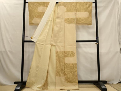 平和屋着物▽訪問着　単衣　エ霞鳳凰花文　正絹　逸品　AABJ8753st