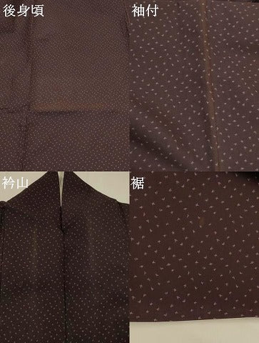 平和屋着物▽上質な小紋　単衣　霞文　正絹　逸品　AABJ8757st