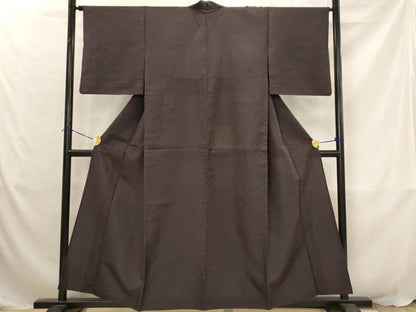 平和屋着物▽上質な小紋　単衣　霞文　正絹　逸品　AABJ8757st