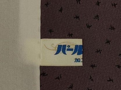 平和屋着物▽上質な小紋　単衣　霞文　正絹　逸品　AABJ8757st