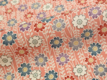 平和屋着物▽上質な小紋　単衣　花尽くし　正絹　逸品　AABJ8764st