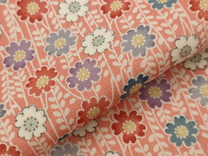 平和屋着物▽上質な小紋　単衣　花尽くし　正絹　逸品　AABJ8764st