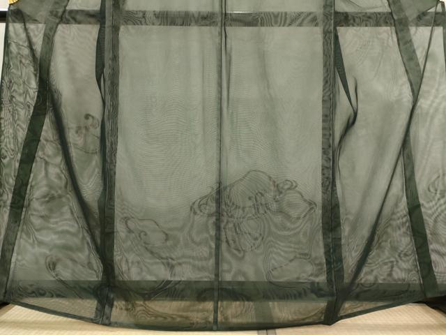 平和屋着物▽訪問着　無双　紗袷　紗×紗　流水文　暈し染め　金彩　正絹　逸品　AABJ8778st