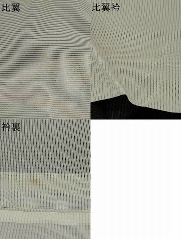 平和屋着物＊夏物　黒留袖　絽　扇面飛鶴花文　暈し染め　金彩　洗える着物　AABJ8780st