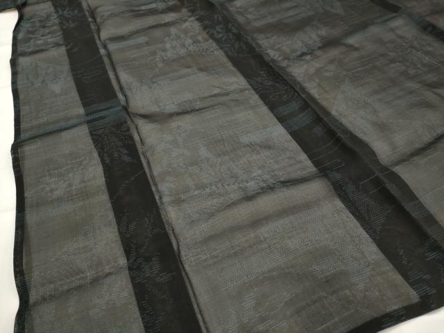 平和屋着物＊夏物　本場大島紬　夏大島　風景文　正絹　逸品　AABJ8789st