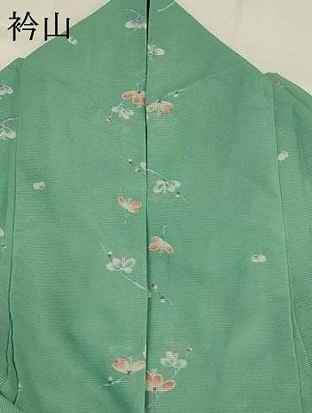 平和屋着物＊夏物　小紋　絽　舞花文　洗える着物　AABJ8790st