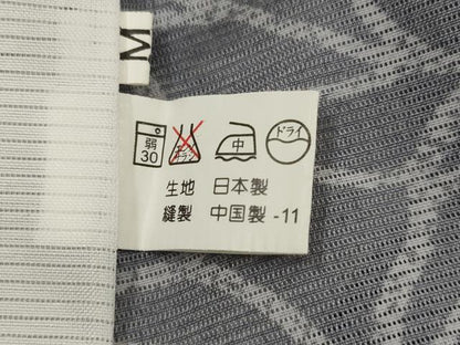 平和屋着物＊夏物　小紋　絽　葉尽くし　洗える着物　AABJ8798st