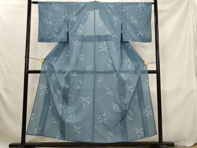 平和屋着物＊夏物　小紋　絽　南天文　洗える着物　AABJ8800st