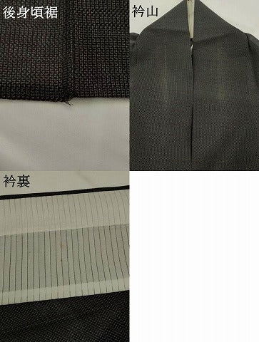 平和屋着物＊夏物　本場大島紬　夏大島　雪輪間道　正絹　逸品　AABJ8808st
