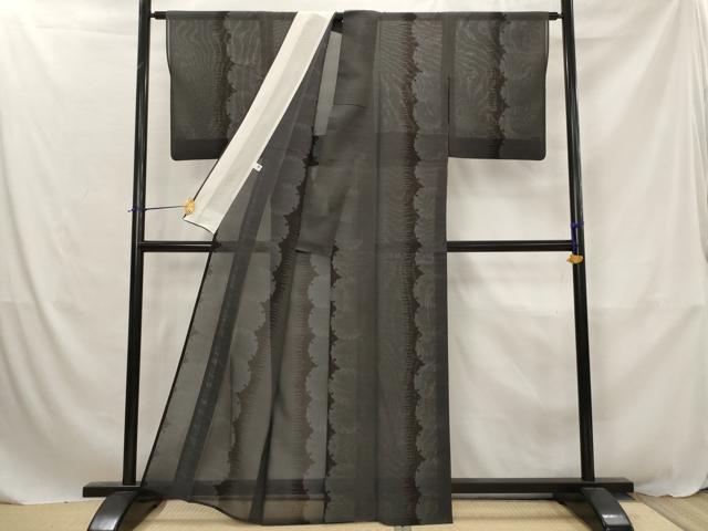 平和屋着物＊夏物　本場大島紬　夏大島　雪輪間道　正絹　逸品　AABJ8808st