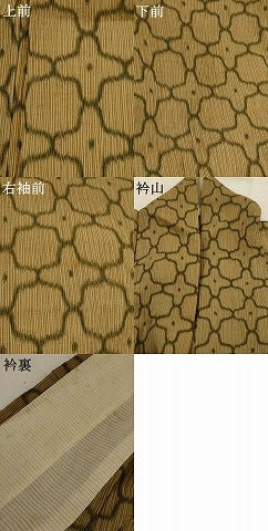 平和屋着物＊夏物　小紋　ちぢみ織　花づくし　AABJ8810st