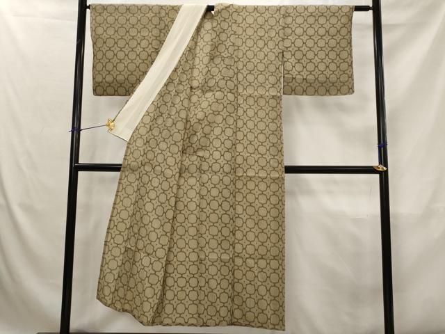 平和屋着物＊夏物　小紋　ちぢみ織　花づくし　AABJ8810st