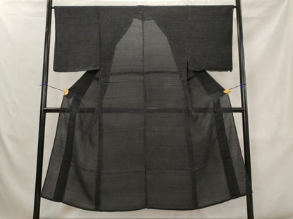 平和屋着物＊夏物　男性　紗紬　霞文　正絹　逸品　AABJ8812st