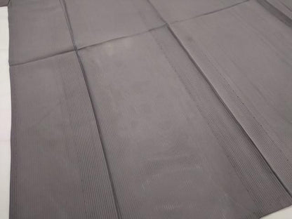 平和屋着物＊夏物　色無地　縦絽　葡萄鼠色　正絹　逸品　AABJ8822st