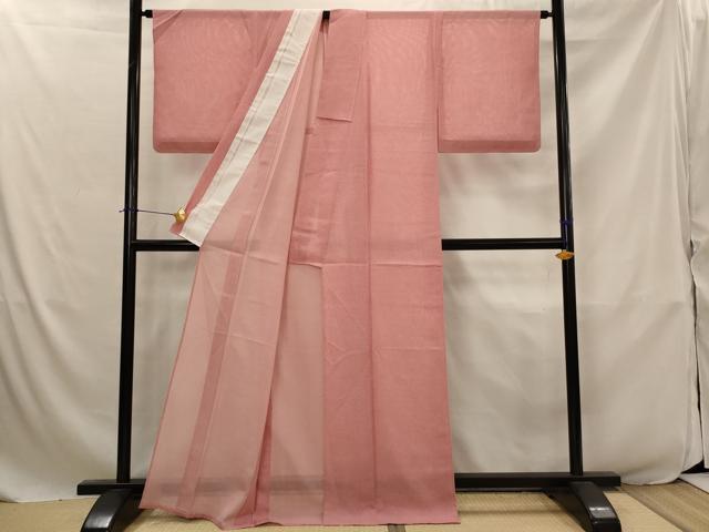 平和屋着物＊夏物　江戸小紋　絽　作家物　寄せ小紋柄　反端付き　正絹　逸品　未使用　AABJ8824st