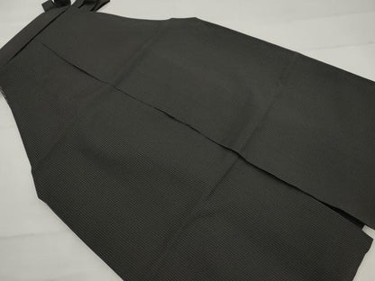平和屋着物＊夏物　男性　馬乗り袴　縦絽　縞　正絹　逸品　AABJ8830st