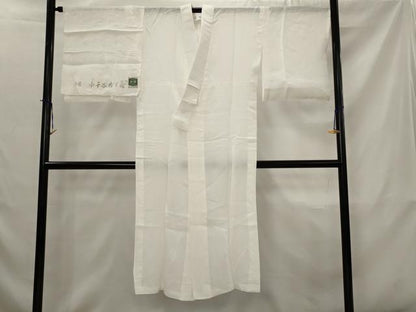 平和屋着物＊夏物　本場小千谷ちぢみ　長襦袢　芝文紗　反端付き　麻　逸品　AABJ8833st