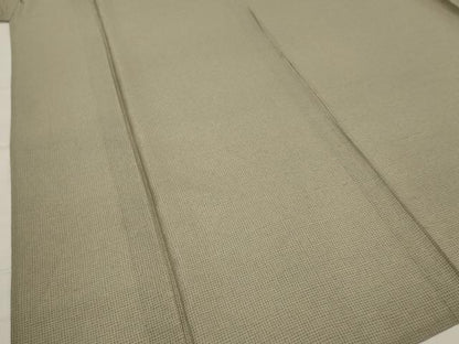 平和屋着物＊夏物　石川県指定無形文化財　夏牛首紬　白山工房　手織り　格子　正絹　逸品　AABJ8834st