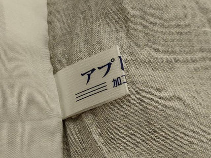 平和屋着物＊夏物　石川県指定無形文化財　夏牛首紬　白山工房　手織り　格子　正絹　逸品　AABJ8834st