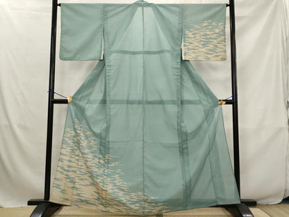 平和屋着物＊夏物　訪問着　絽　霞文　洗える着物　AABJ8838st