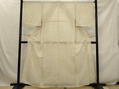 平和屋着物＊夏物　小紋　絽　絞り　花尽し　正絹　逸品　AABJ8841st
