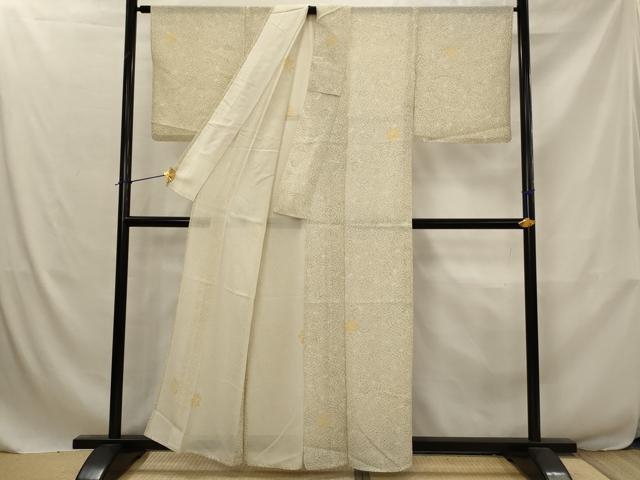 平和屋着物＊夏物　小紋　絽　絞り　花尽し　正絹　逸品　AABJ8841st