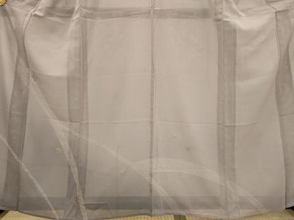 平和屋着物＊夏物　訪問着　絽　糸巻き文　暈し染め　銀彩　正絹　逸品　AABJ8846st