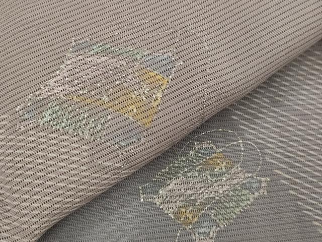平和屋着物＊夏物　訪問着　絽　糸巻き文　暈し染め　銀彩　正絹　逸品　AABJ8846st