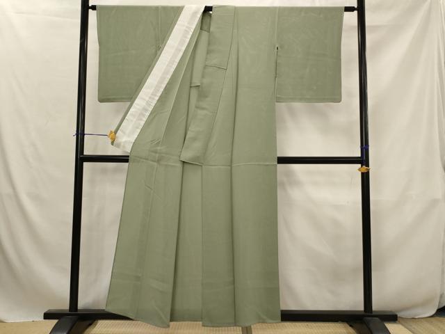 平和屋着物＊夏物　色無地　絽　本草木染　桃彩染　薄青色　証紙付き　正絹　逸品　AABJ8847st