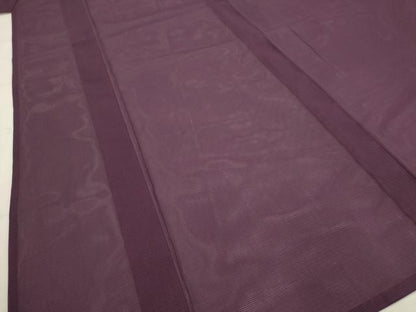 平和屋着物＊夏物　色無地　絽　葡萄鼠色　洗える着物　AABJ8852st