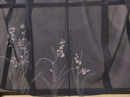 平和屋着物＊夏物　訪問着　絽　草花文　正絹　逸品　AABJ8856st