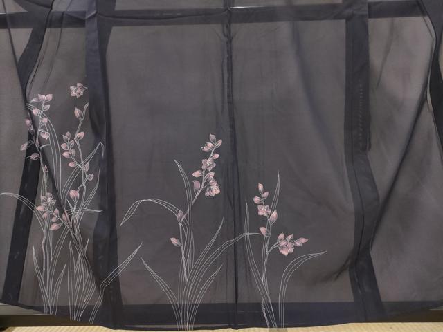 平和屋着物＊夏物　訪問着　絽　草花文　正絹　逸品　AABJ8856st