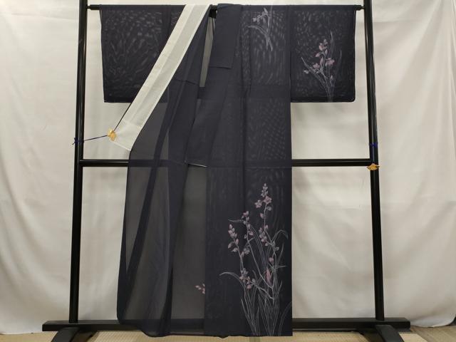 平和屋着物＊夏物　訪問着　絽　草花文　正絹　逸品　AABJ8856st