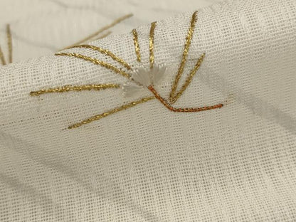 平和屋着物＊夏物　銀座きしや　訪問着　紗　駒刺繍　若松文　金糸　たとう紙付き　正絹　逸品　AABJ8861st