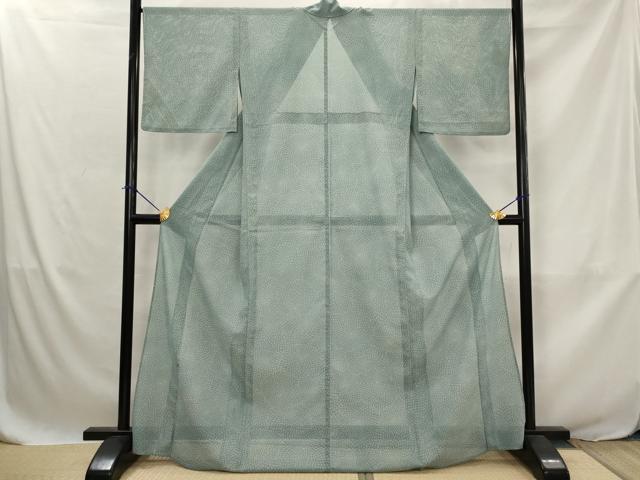 平和屋着物＊夏物　小紋　絽　菊尽くし　洗える着物　AABJ8866st