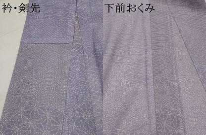 平和屋着物＊夏物　小紋　絽　吉祥亀甲文　洗える着物　AABJ8868st