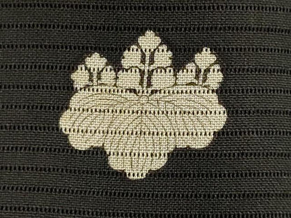 平和屋着物＊夏物　アンティーク　大正ロマン　黒留袖　絽　刺繍　流水飛鳥松文　暈し染め　銀糸　正絹　逸品　AABJ8869st