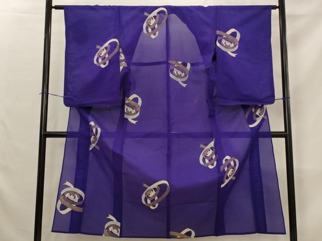 平和屋着物＊夏物　小紋　紗　鬘帯文　正絹　逸品　AABJ8872st