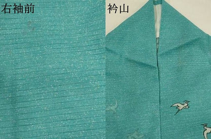 平和屋着物＊夏物　小紋　絽　飛鳥文　洗える着物　AABJ8873st