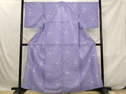 平和屋着物＊夏物　小紋　絽　草花文　洗える着物　AABJ8879st