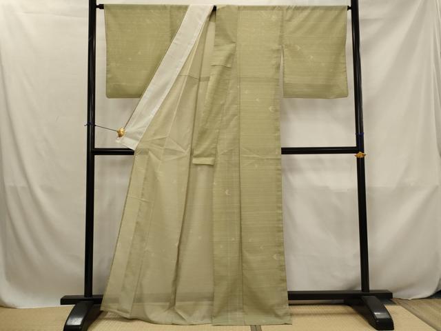 平和屋着物＊夏物　小紋　絽　飛鳥文　洗える着物　AABJ8884st