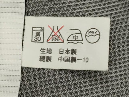 平和屋着物＊夏物　小紋　絽　色紙重ね花文　黒地　洗える着物　AABJ8885st