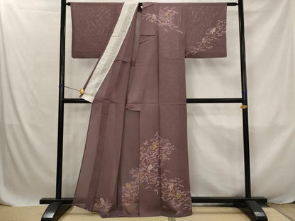 平和屋着物＊夏物　訪問着　絽　松葉文　正絹　逸品　AABJ8886st