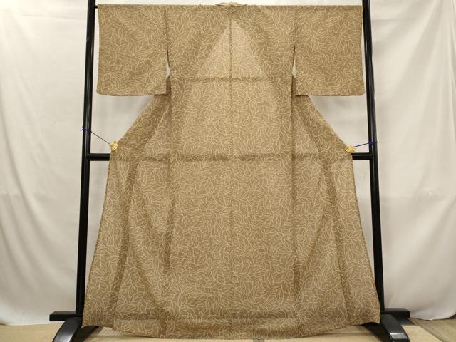 平和屋着物＊夏物　小紋　紗　葉尽くし　洗える着物　AABJ8889st