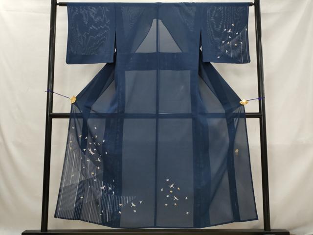 平和屋着物＊夏物　染織作家　染織デザイナー　大島明　訪問着　絽　蜻蛉　金彩　正絹　逸品　AABJ8890st