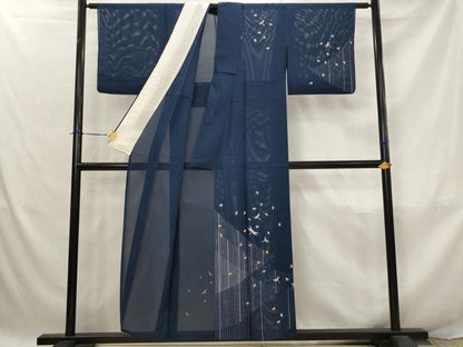 平和屋着物＊夏物　染織作家　染織デザイナー　大島明　訪問着　絽　蜻蛉　金彩　正絹　逸品　AABJ8890st