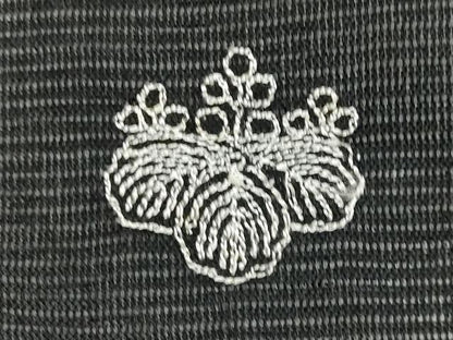 平和屋着物＊夏物　黒留袖　絽　刺繍　流水枝松文　金銀糸　洗える着物　AABJ8896st