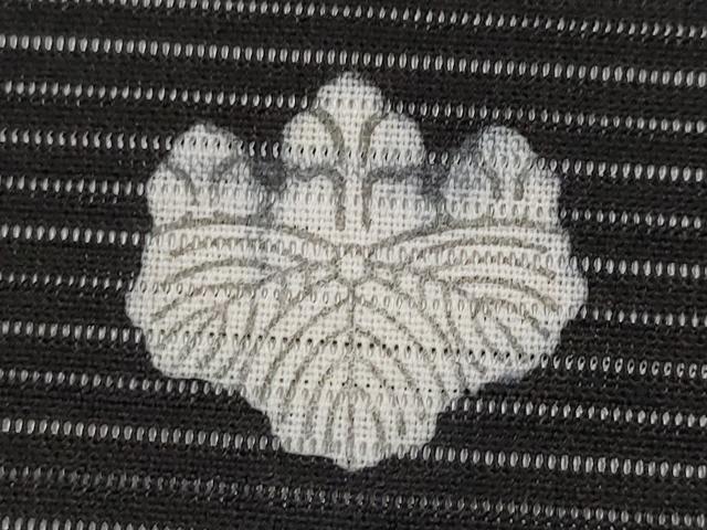 平和屋着物＊夏物　黒留袖　絽　駒刺繍　吉祥孔雀花文　銀彩　洗える着物　AABJ8897st