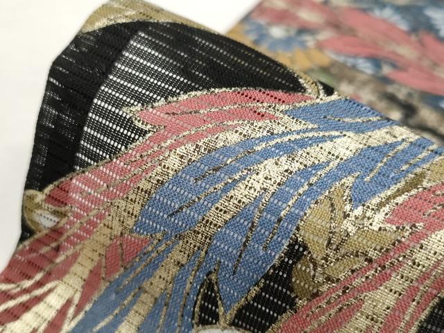 平和屋着物＊夏物　黒留袖　絽　吉祥鳳凰更紗花文　金彩　洗える着物　AABJ8900st